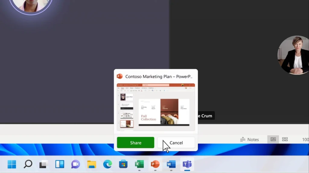 Share An App Window From The Taskbar In Windows 11