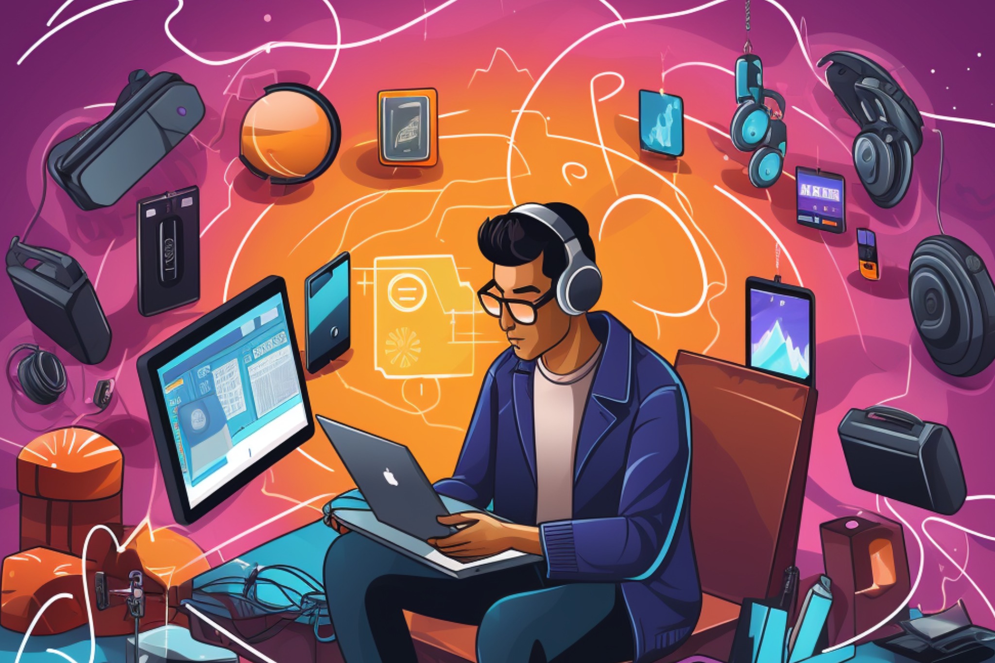 Image of a tech savy person