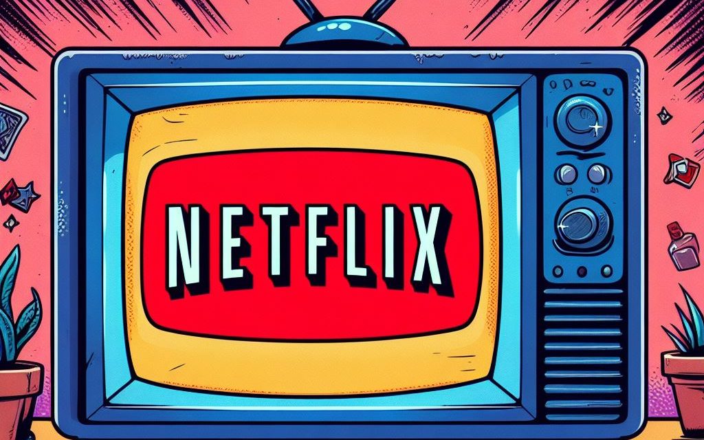 Image of a TV with netflix on