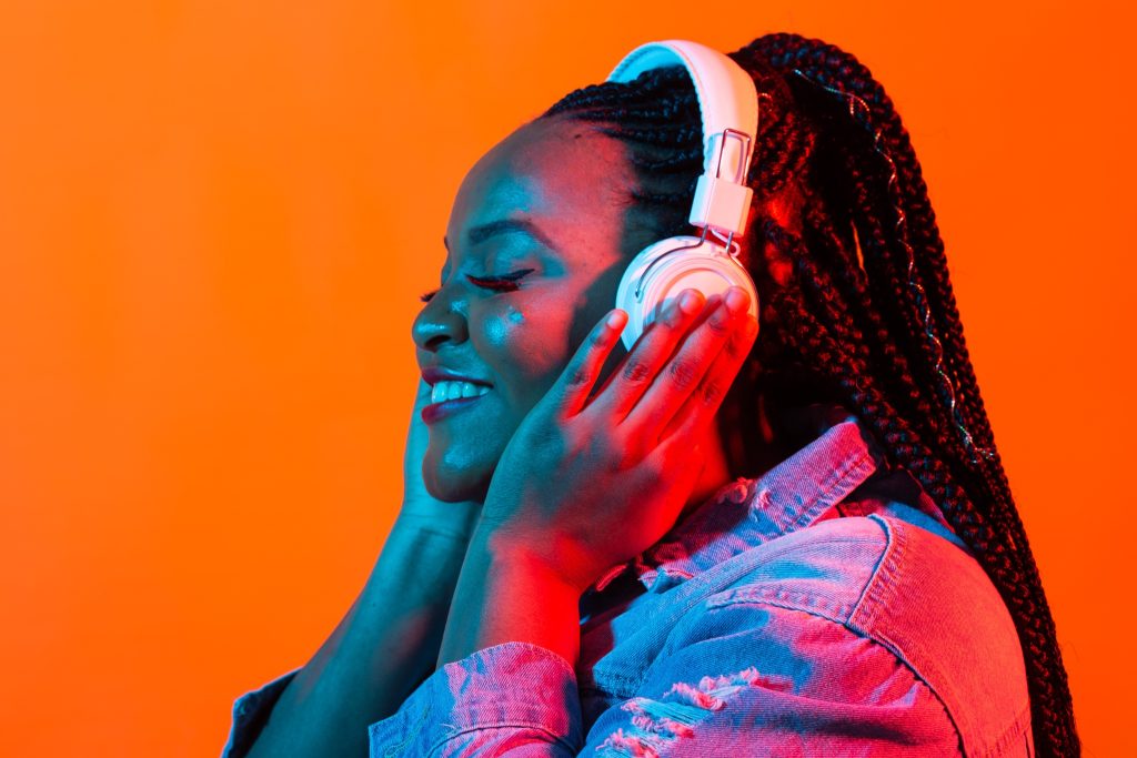Image of person enjoying music
