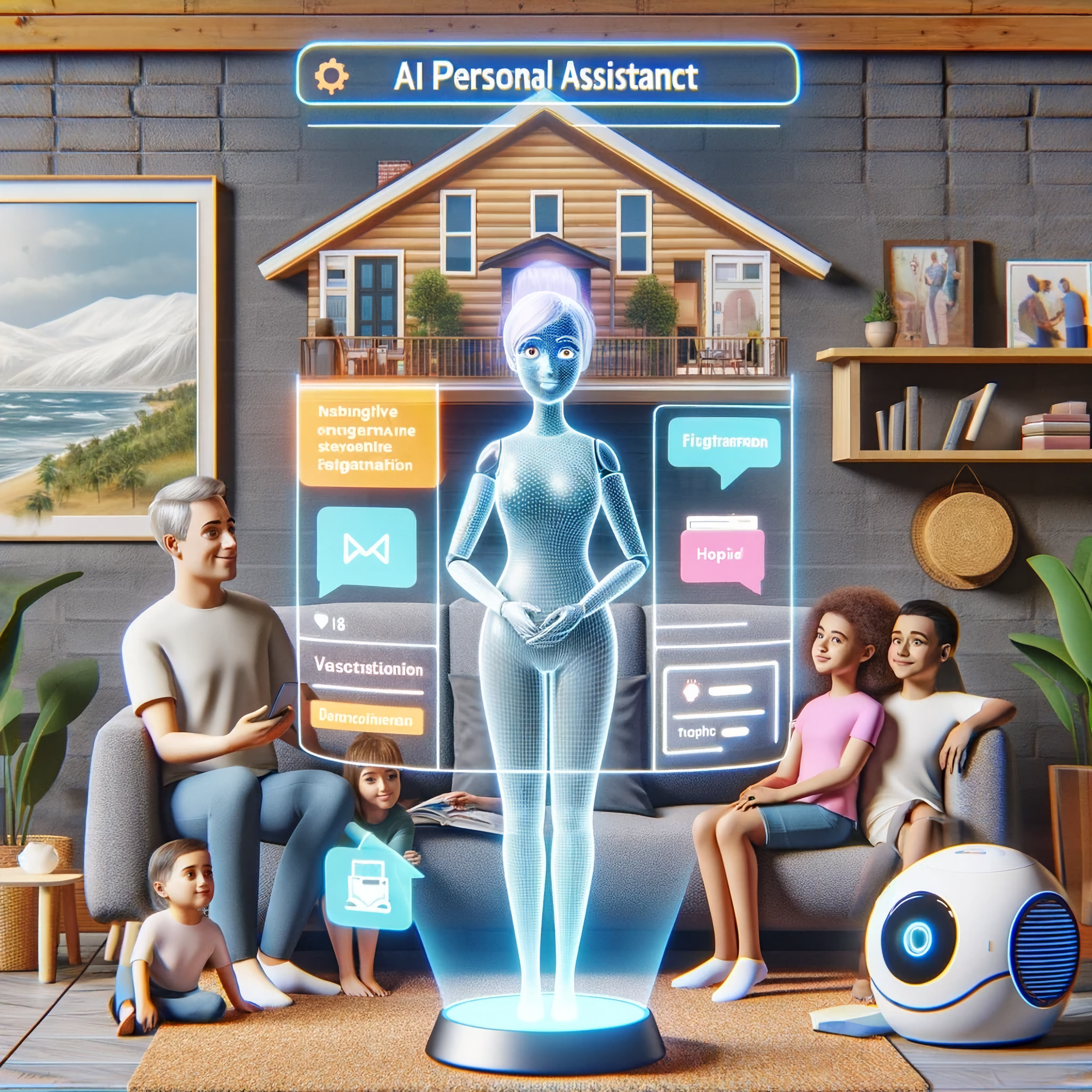 It represents how AI assitants can be useful for a whole family, regardless their age and purposes.